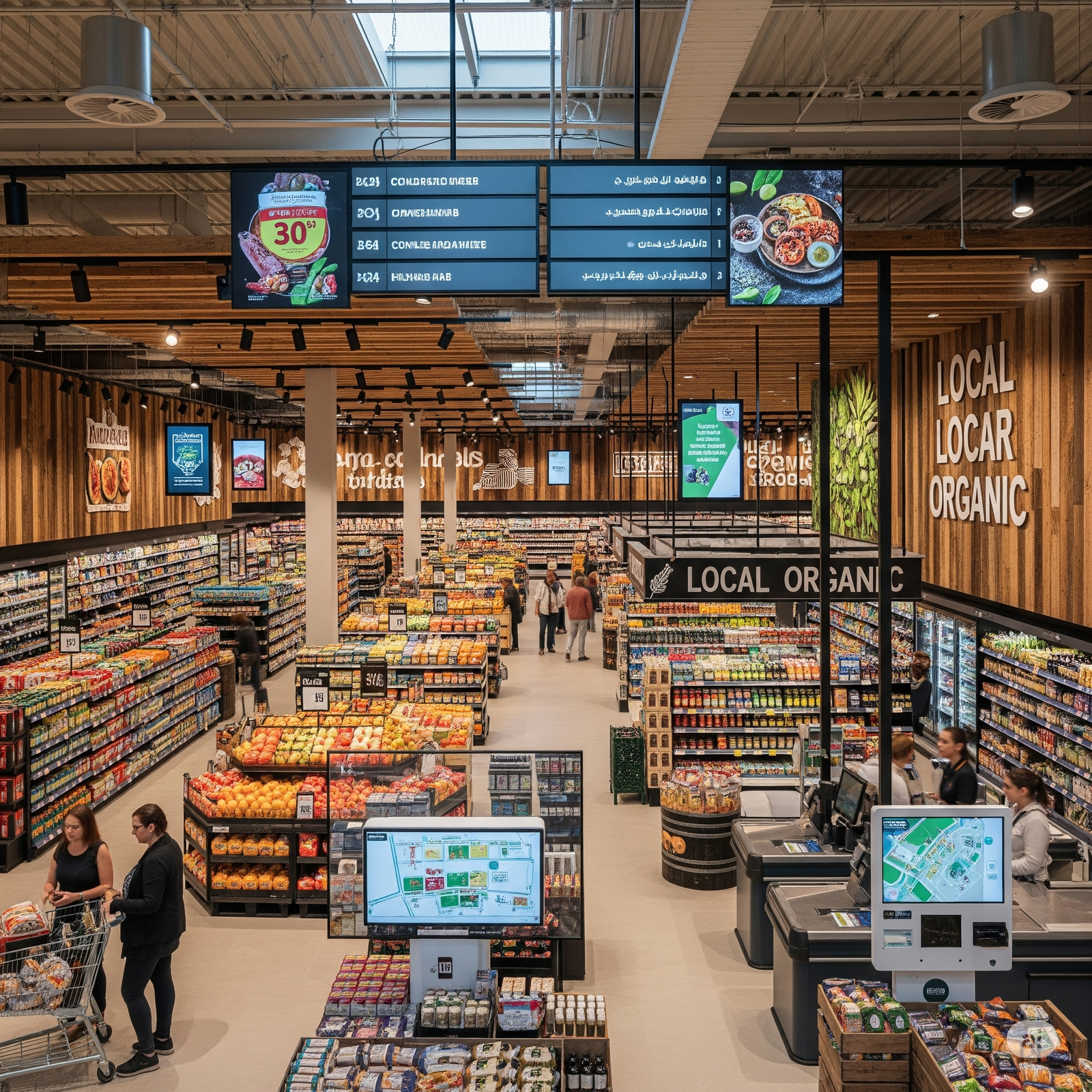 Construcción de un supermercado amplio